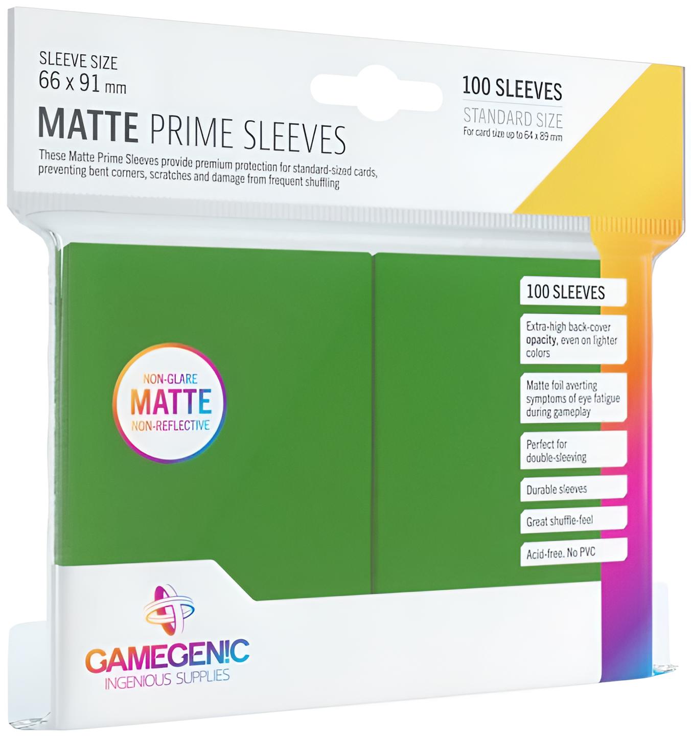 Gamegenic - Matte Prime Sleeves Green