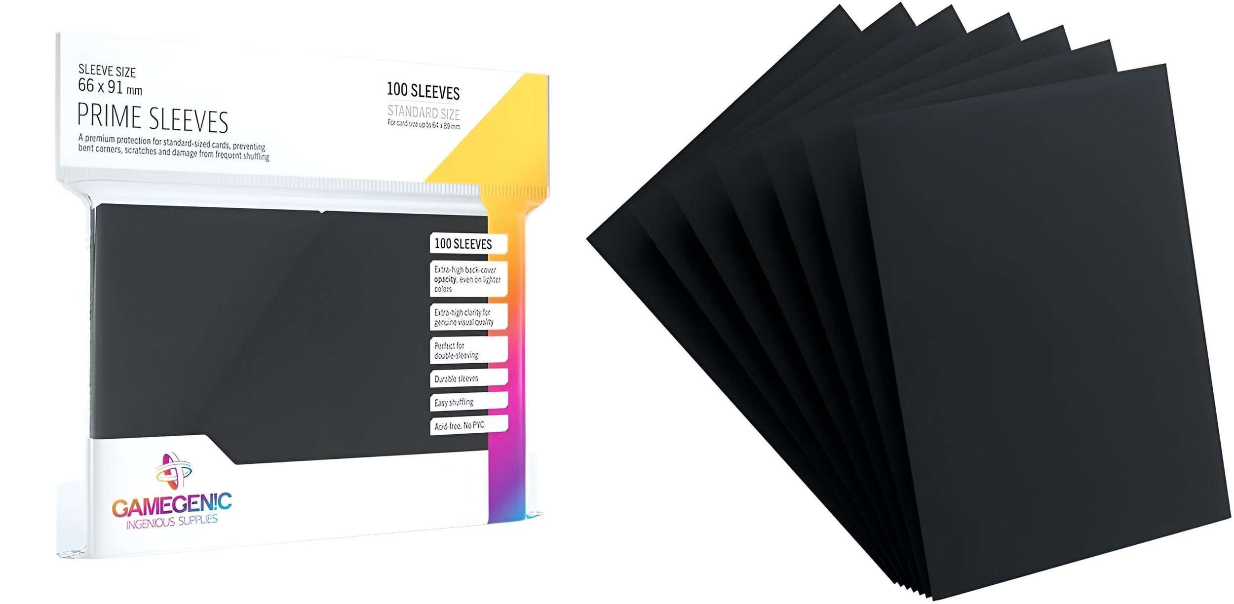 Gamegenic Prime Sleeves Black (100 ct.)