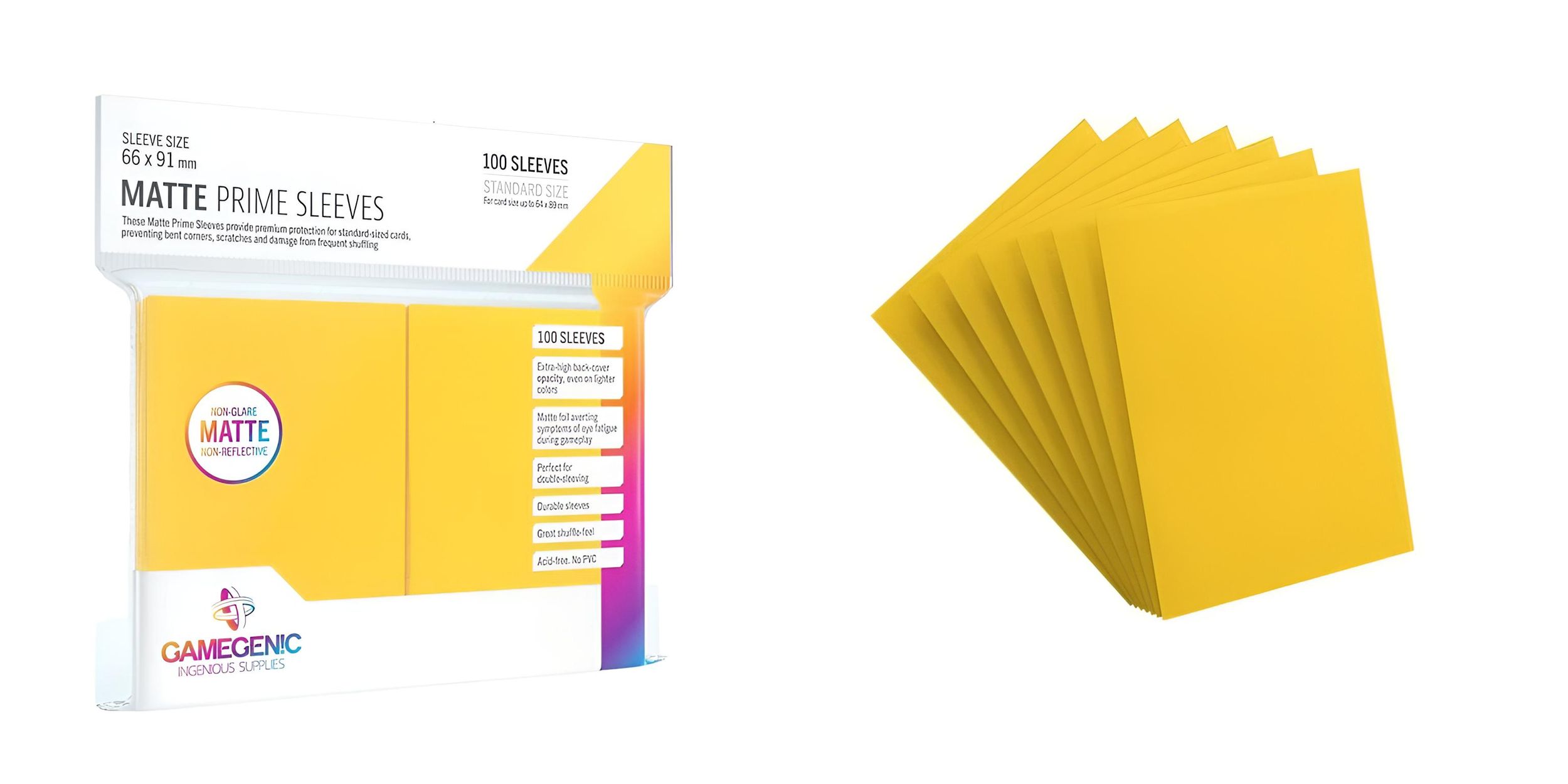 Gamegenic Matte Prime Sleeves Yellow (100 ct.)