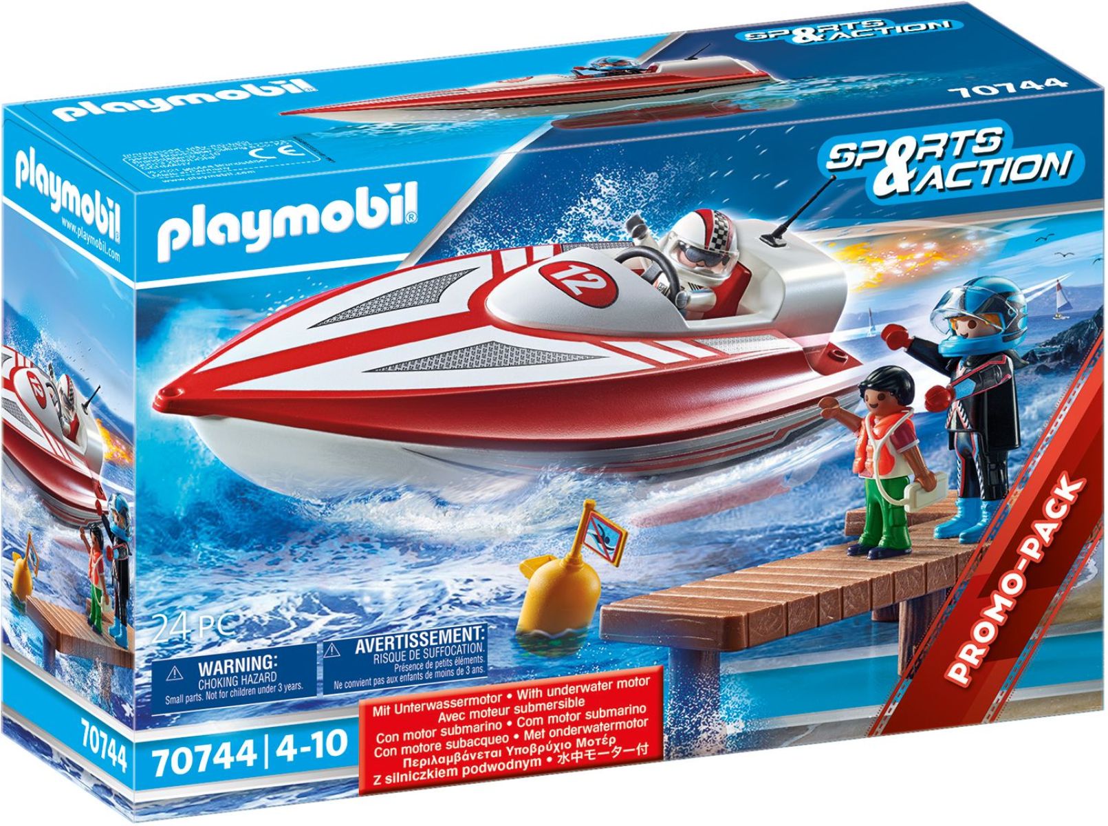 PLAYMOBIL 70744 - Sports & Action - Speedboot mit Unterwassermotor