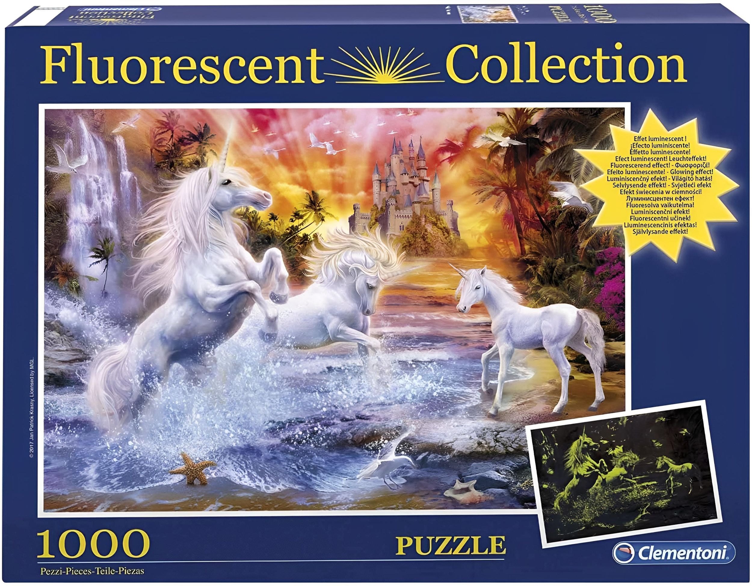 Fluorescent Puzzle Familienspass Wild Unicorns