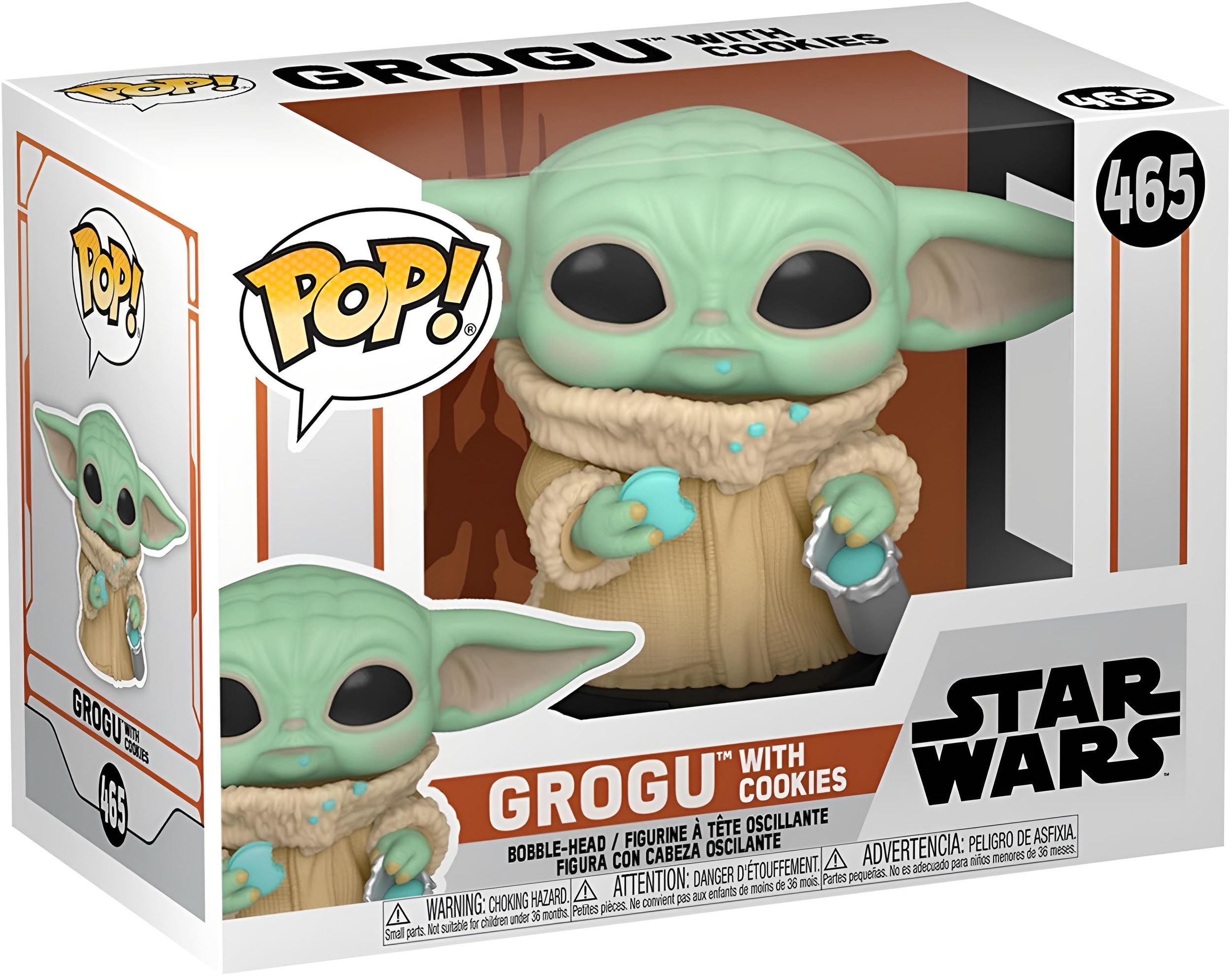 Funko Pop - Star Wars: The Mandalorian - Grogu, The Child, Baby Yoda mit Cookie 465