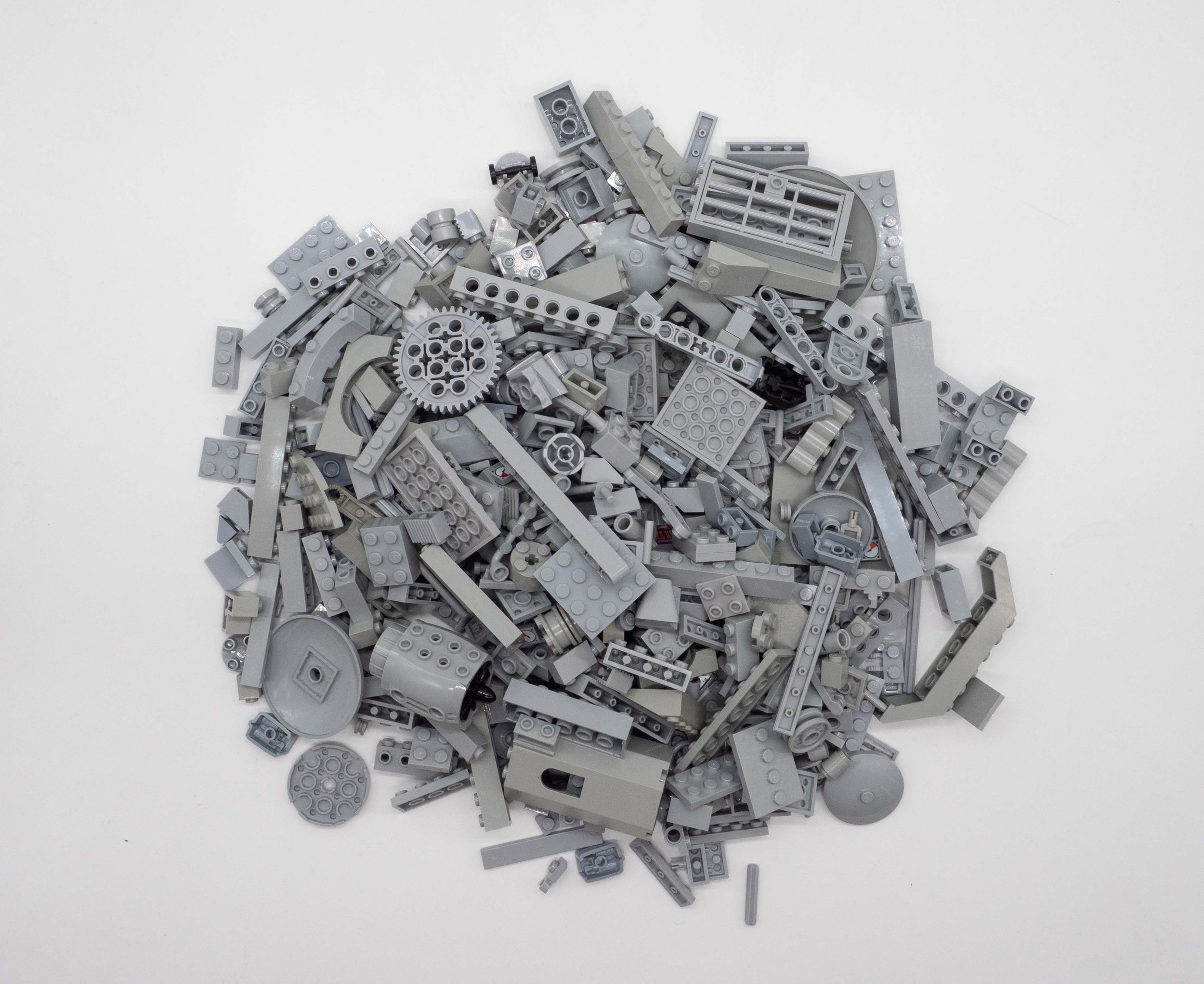 Lego 500g verschiedene hell Graue Teile