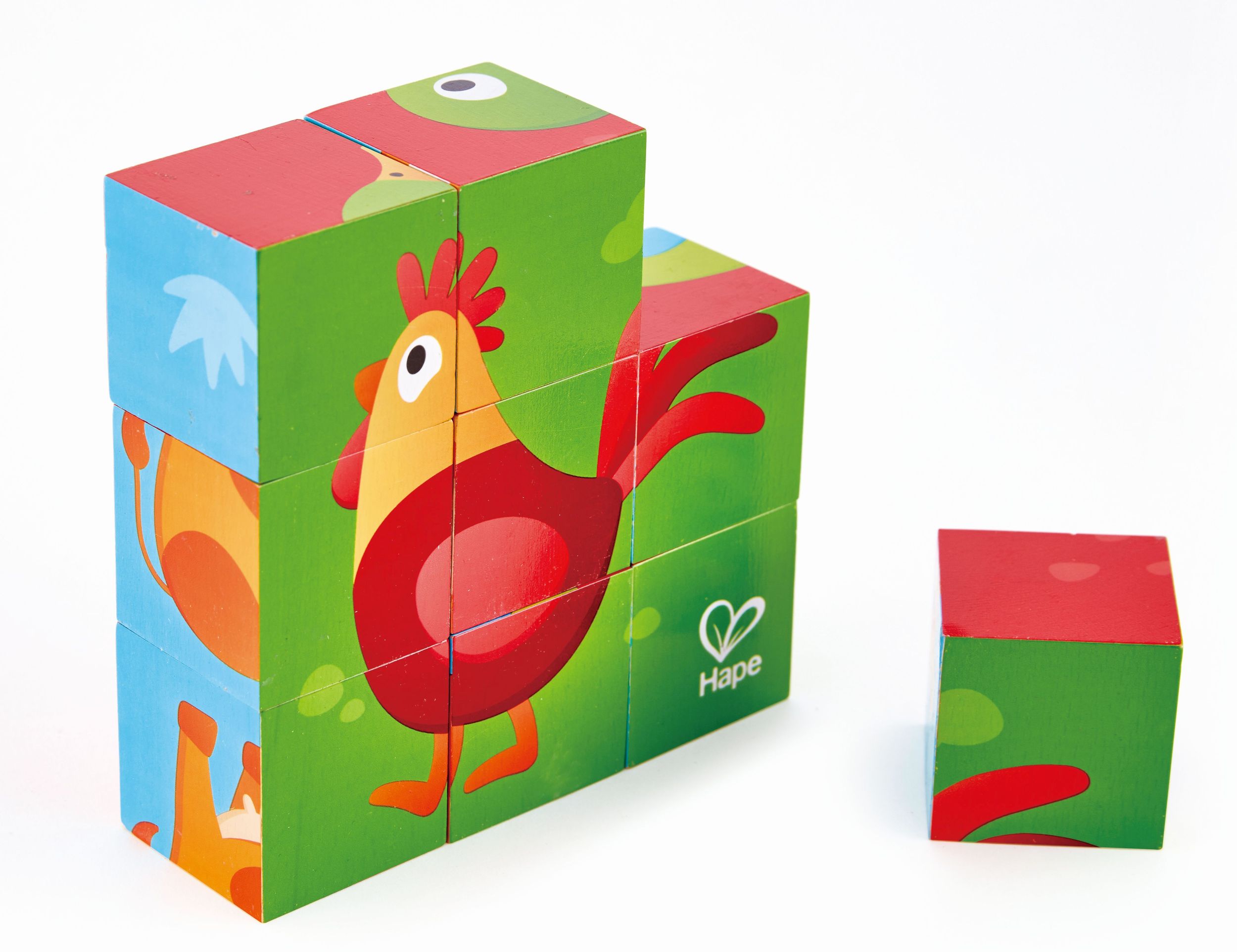 Hape - Blockpuzzle Bauernhof, 9 Teile