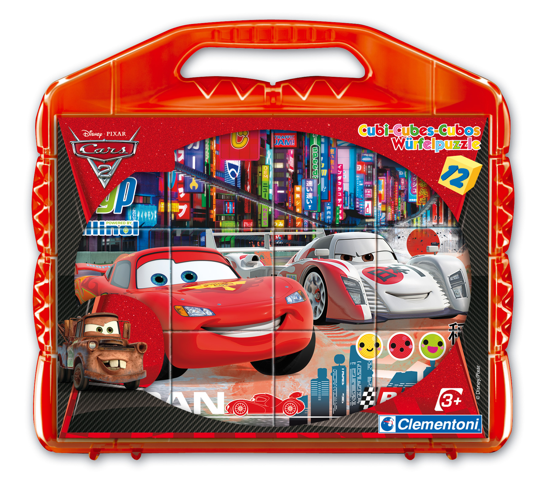 Würfelpuzzle, 12 Würfel - Cars 2