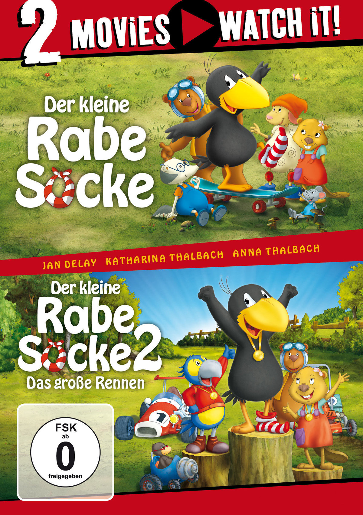 Der kleine Rabe Socke 1+2 [2 DVDs]