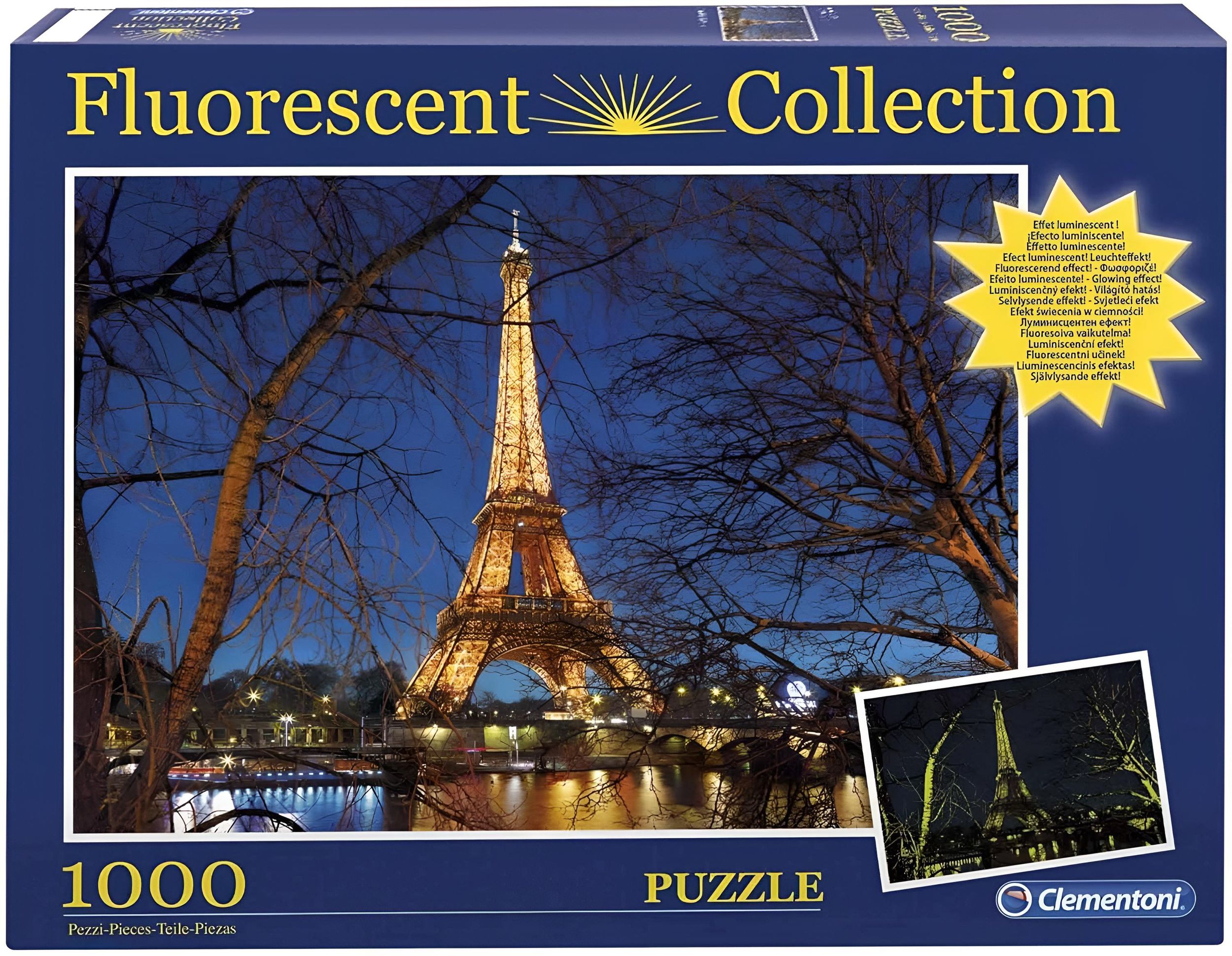 Fluorescent Puzzle Tower Eiffel Paris