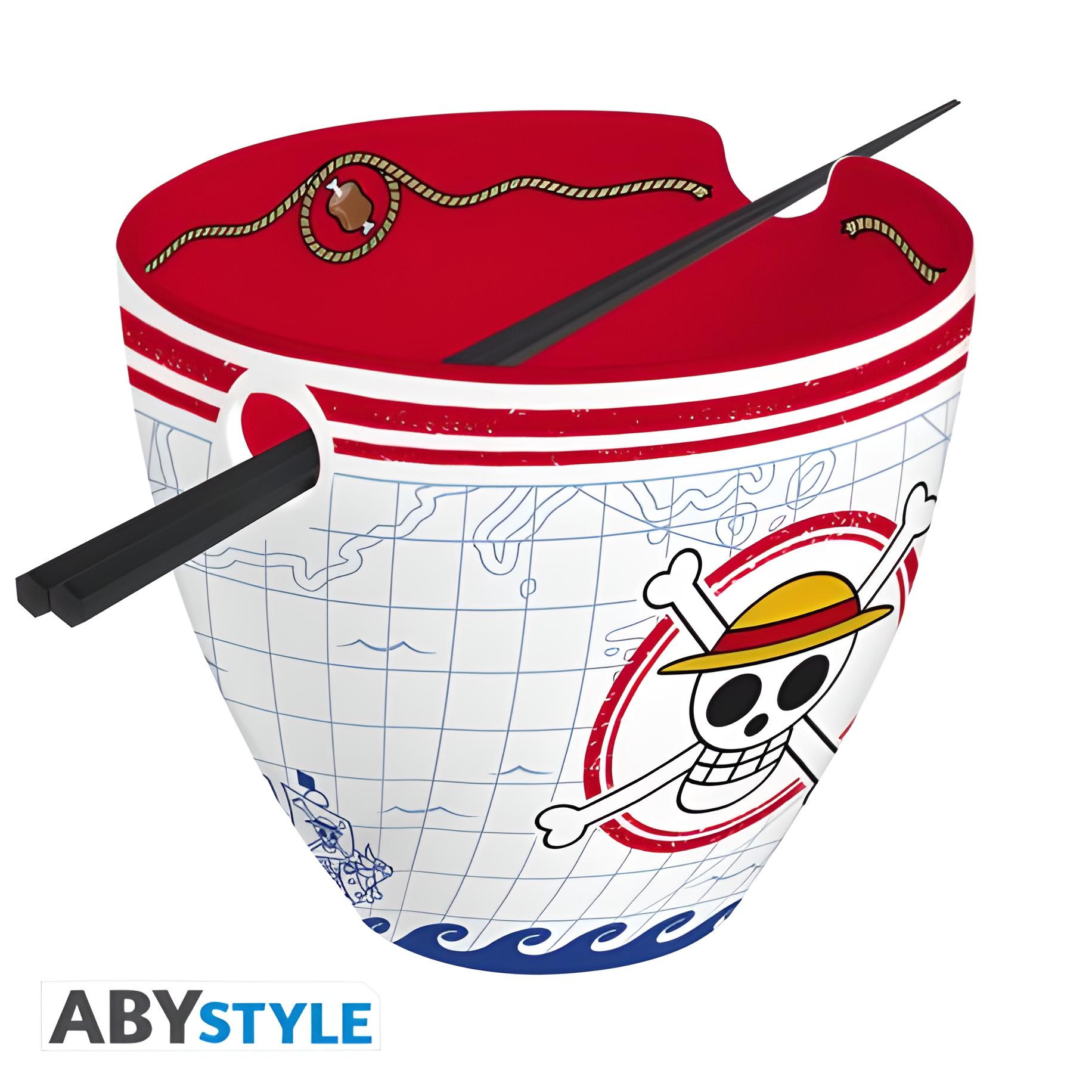 One Piece Ramen Bowl w. chopsticks 'Monkey D.Luffy