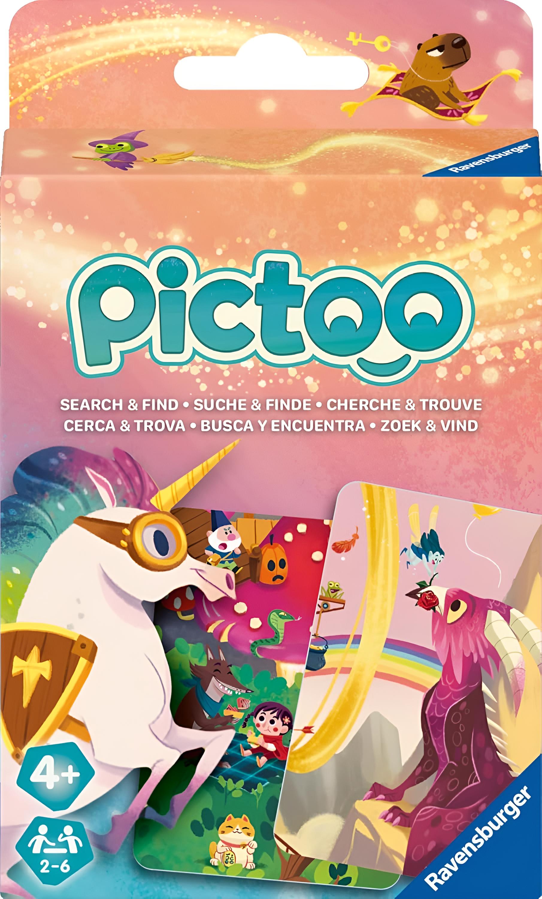 Pictoo Fantasy Kartenspiel - Schnelles Karten-Suchspiel für Kinder ab 4 Jahren, Familienspiel für Kinder und Erwachsene