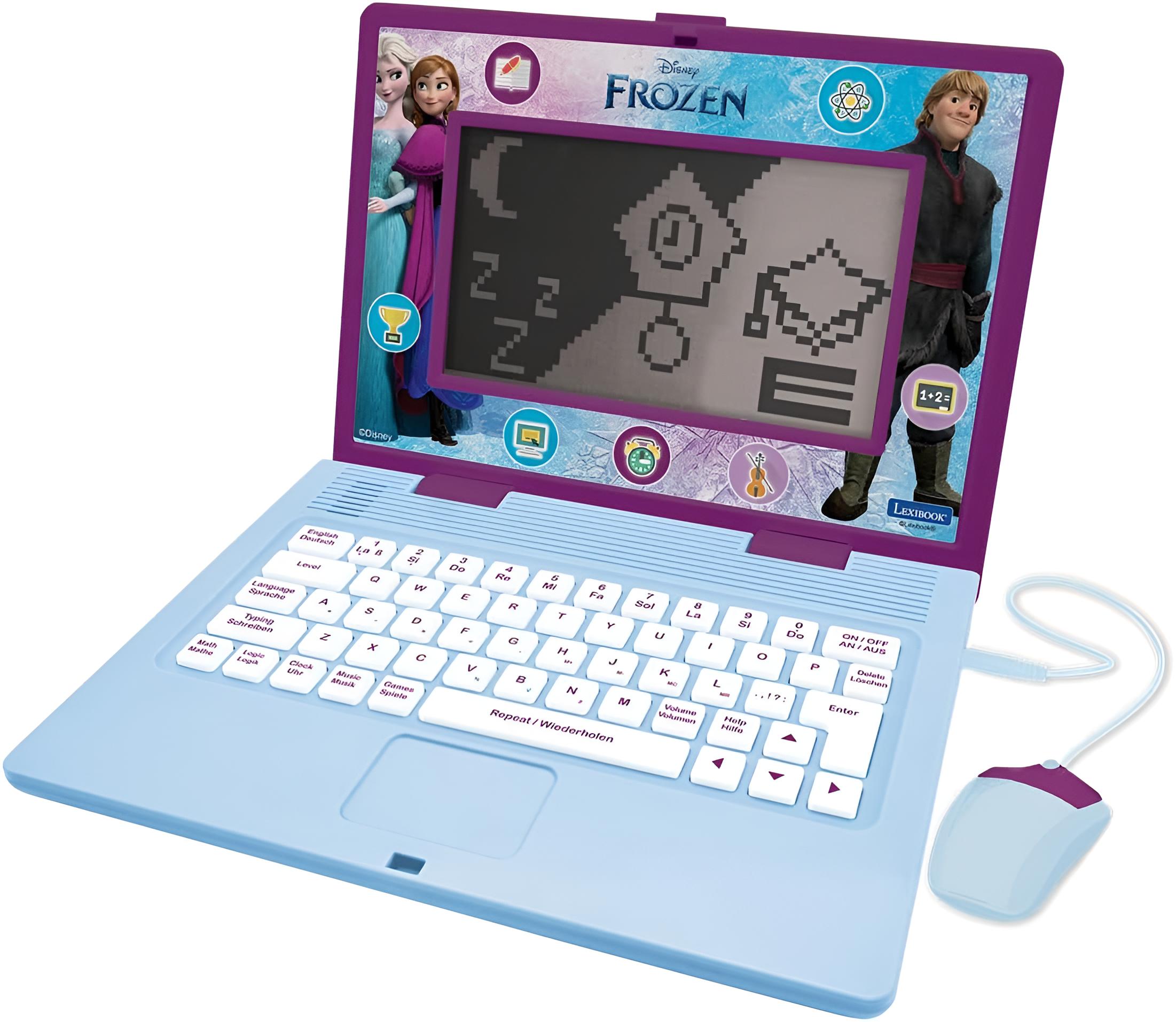 Lexibook, Die Eiskönigin, Zweisprachiger und pädagogischer Laptop Deutsch und Englisch