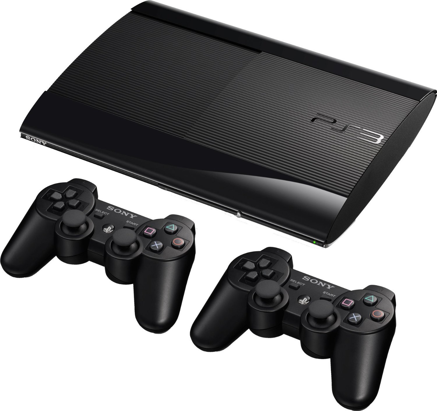 PlayStation 3 - Konsole Super Slim 12 GB (inkl. 2 x DualShock 3 Wireless Controller)