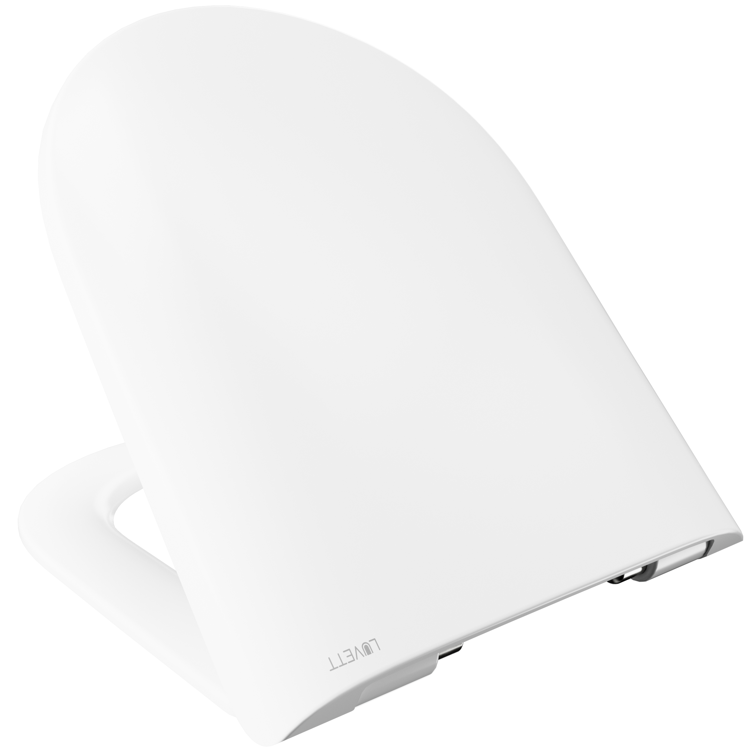 Luvett® WC-Sitz D350 WC-Sitz D350 D-Form Weiß mit Absenkautomatik, u.a. für Vitra Integra