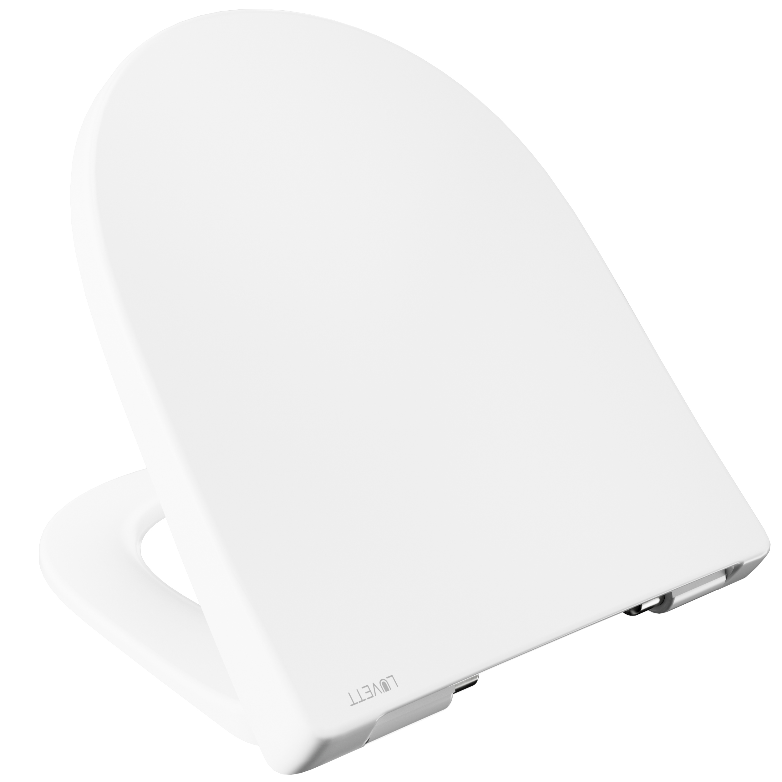 WC-Sitz D450 D-Form Weiß mit Absenkautomatik u.a. für Geberit Icon, Accanto und 4U