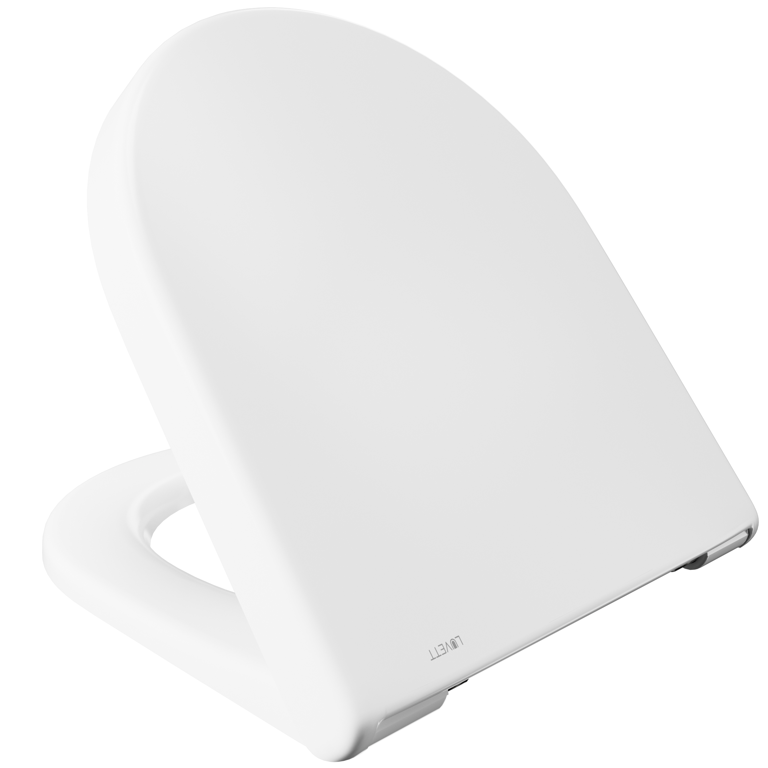 Luvett® WC-Sitz D230 D-Form Weiß mit Absenkautomatik, u.a. für Duravit Starck 3