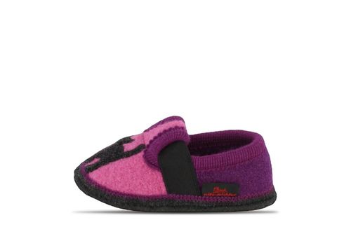 Beck Beck Hüttenschuh Katze | Hausschuhe für Kinder | Rosa