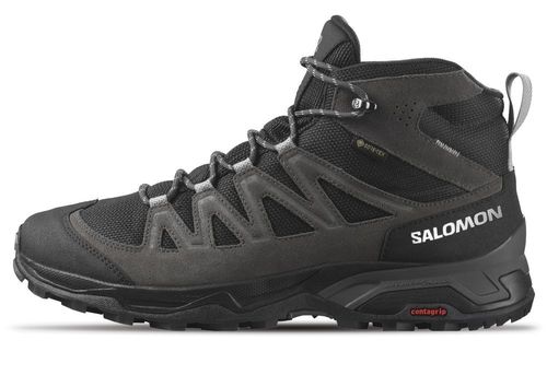 Salomon X Ward Leather Mid GTX | Wanderschuhe für Herren | Grau