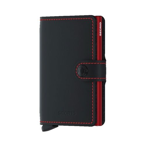 Secrid Miniwallet | Geldbeutel/Brustbeutel für Unisex | Matte Black / Red