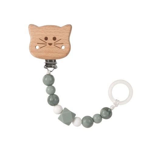 Lässig Schnullerkette Little Chums Cat | Accessoires Kinder für Kinder | Grau
