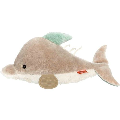 sigikid Baby Aktiv Delfin Kuscheltier | Kuscheltiere für Kinder | Braun