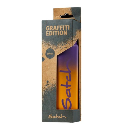 satch Edelstahl Trinkflasche | Trinkflasche für Kinder | Purple Graffiti