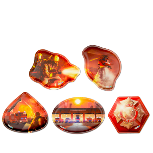 Ergobag Kletties-Set MATT | Accessoires Kinder für Kinder | Feuerwehr