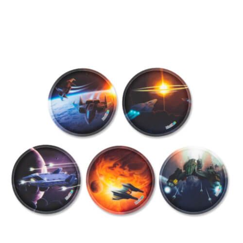 Ergobag Kletties-Set MATT | Accessoires Kinder für Kinder | Weltall