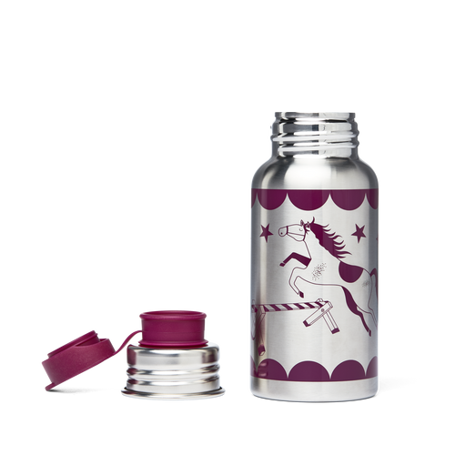 Ergobag Edelstahl Trinkflasche Big Mouth | Trinkflasche für Kinder | Pferdestar