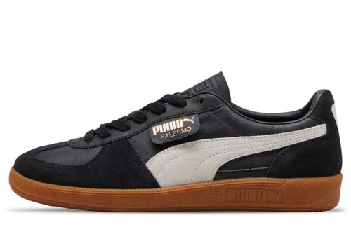Puma Lifestyle Palermo Leather | Sneaker für Unisex | Black / Feather Gray / Gum