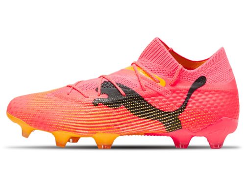 Puma Fussball Future 7 Ultimate FG/AG | Fußballschuhe für Unisex | Sunset Glow / Black / Sun