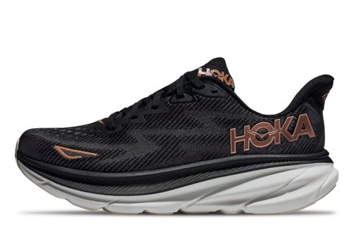 HOKA Clifton 9 | Laufschuhe für Damen | Black / Rose Gold
