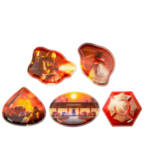 Ergobag Kontur Kletties-Set | Accessoires Kinder für Kinder | Feuerwehr