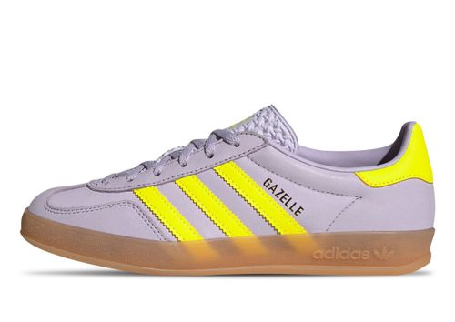 Adidas Gazelle Indoor | Sneaker für Damen | Silver Dawn / Solar Yellow