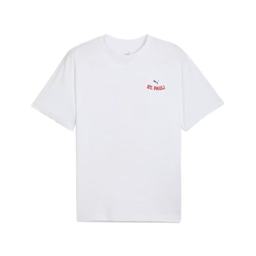 Puma Lifestyle FC St. Pauli Graphic Tee | Shirts für Herren | White / Espresso Brown