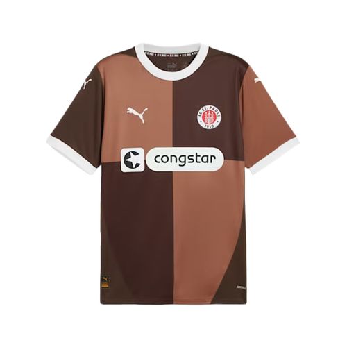 Puma Fussball FC St. Pauli Home Jersey | Fußballbekleidung für Kinder | Espresso Brown / White