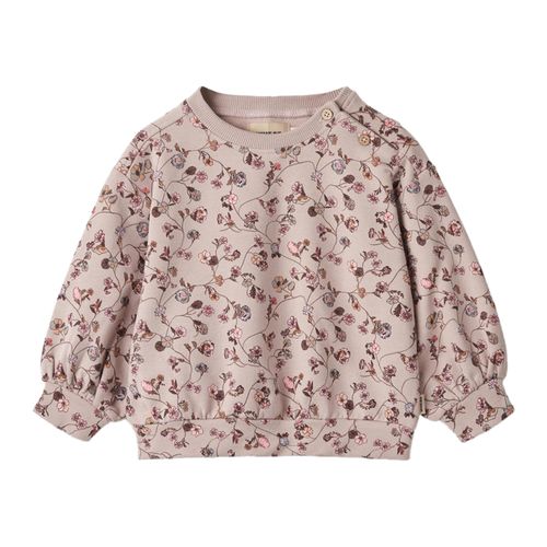 Wheat Lia Sweatshirt L/S | Pullover für Kinder | Dry Rose Flower Vine