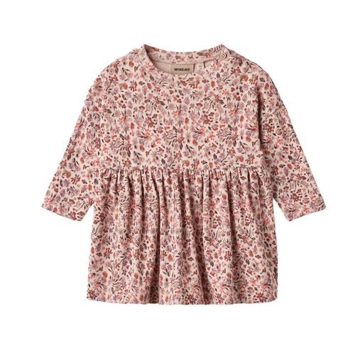 Wheat Emmy Jersey Dress L/S | Kleider für Kinder | Pale Rose Flowers