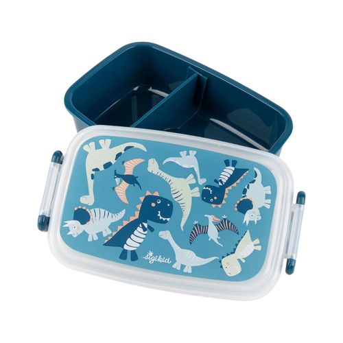 sigikid Kinder Brotbox Dino | Accessoires Kinder für Kinder | Blau