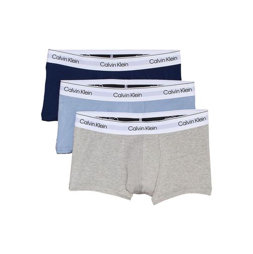 Calvin Klein Low Rise Trunk 3Pack | Boxershorts für Herren | New Navy / Troposphere / Grey