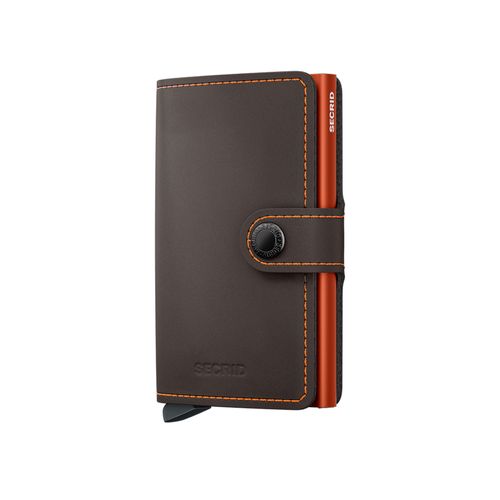 Secrid Miniwallet | Geldbeutel/Brustbeutel für Unisex | Matte Truffle / Orange