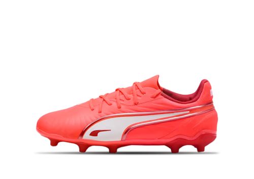Puma Fussball King Match FG/AG Jr | Fußballschuhe für Kinder | Glowing Red / White / Red Fire