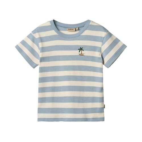 Wheat Liam Tee | Shirts für Kinder | Calm Blue Stripe