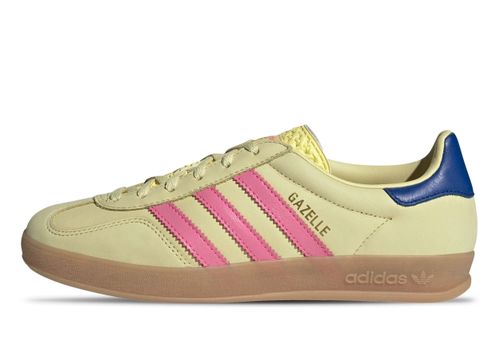 Adidas Gazelle Indoor | Sneaker für Damen | Powder Yellow / Lucid Pink / Royal Blue