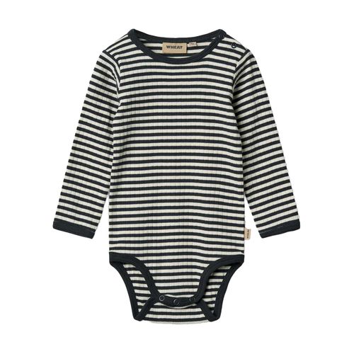 Wheat Berti Body L/S | Bekleidung Sonstige für Kinder | Navy Rib Stripe