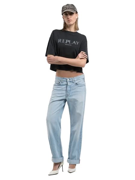 Replay Boy-Fit Jeans Aubry | Jeans für Damen | Super Light Blue