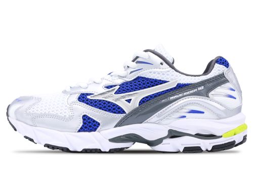 Mizuno Wave Rider 10 | Sneaker für Unisex | White / Silver / Surftheweb