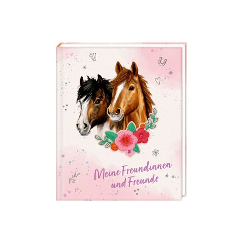 Coppenrath Freundebuch mit Blüten-Patch: Pferdefreunde | Bücher für Kinder | Mehrfarbig