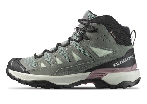 Salomon X Ultra 360 Leather Mid GTX | Wanderschuhe für Damen | Green Milieu / Sedona Sage / Nirvana