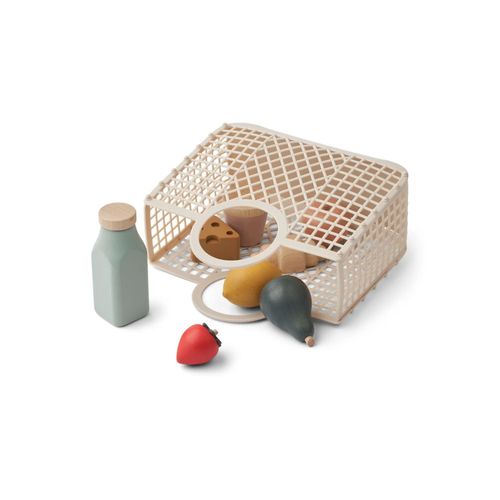 Liewood Florin Spiellebensmittel & Einkaufskorb | Spielsachen für Kinder | Sandy Multi Mix