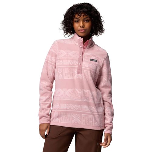 Columbia Benton Springs Printed Half Snap Fleece | Fleecepullover für Damen | Eraser Pink Deschutes Days