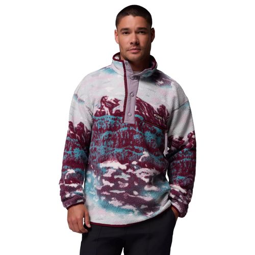 Columbia Helvetia II Printed Half Snap Fleece | Fleecepullover für Herren | Rich Wine Sisters
